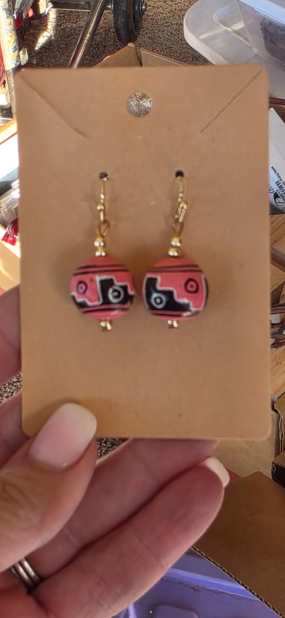 Coral Southwestern Earrings