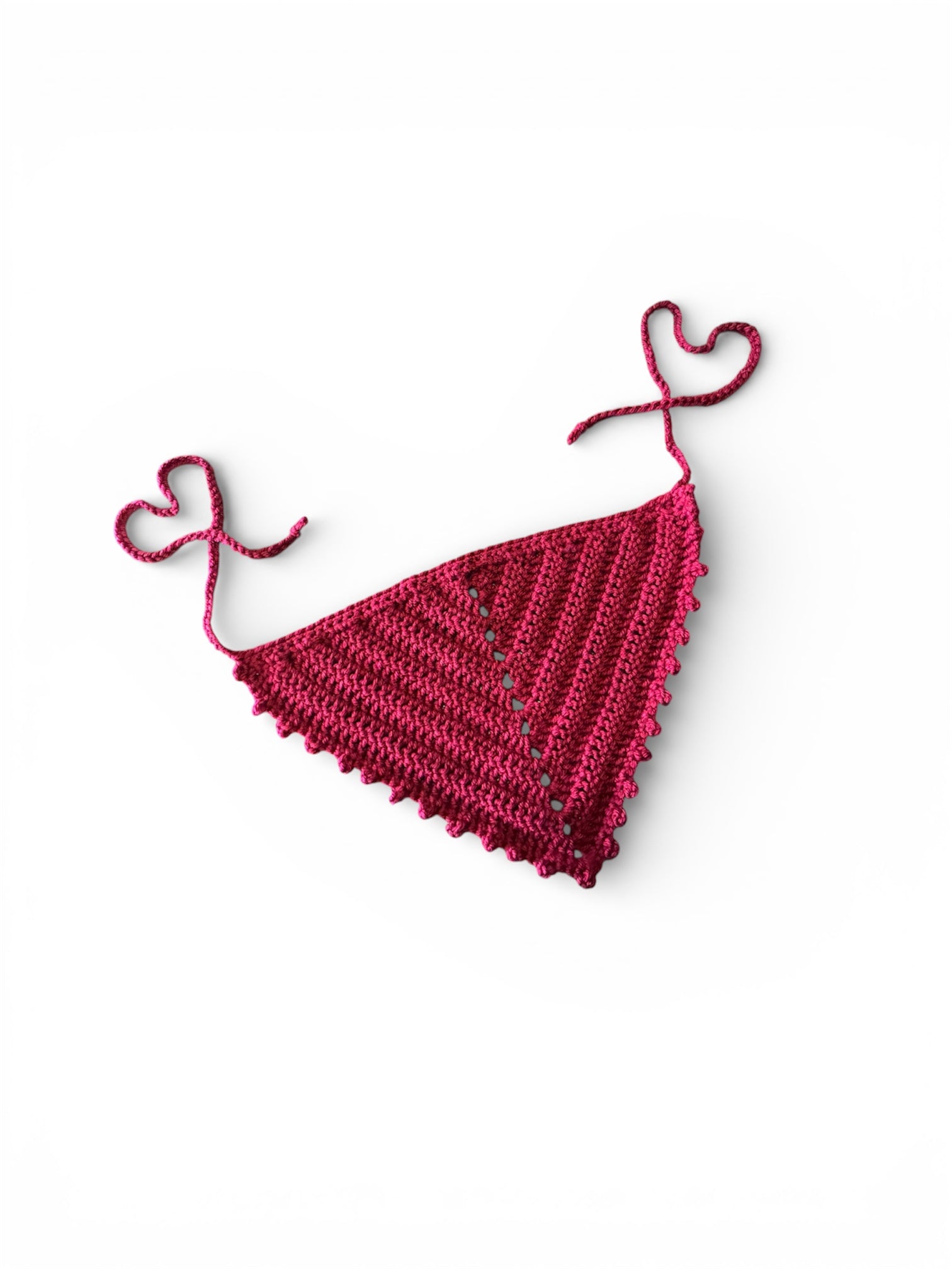 Cranberry Picot Bandana