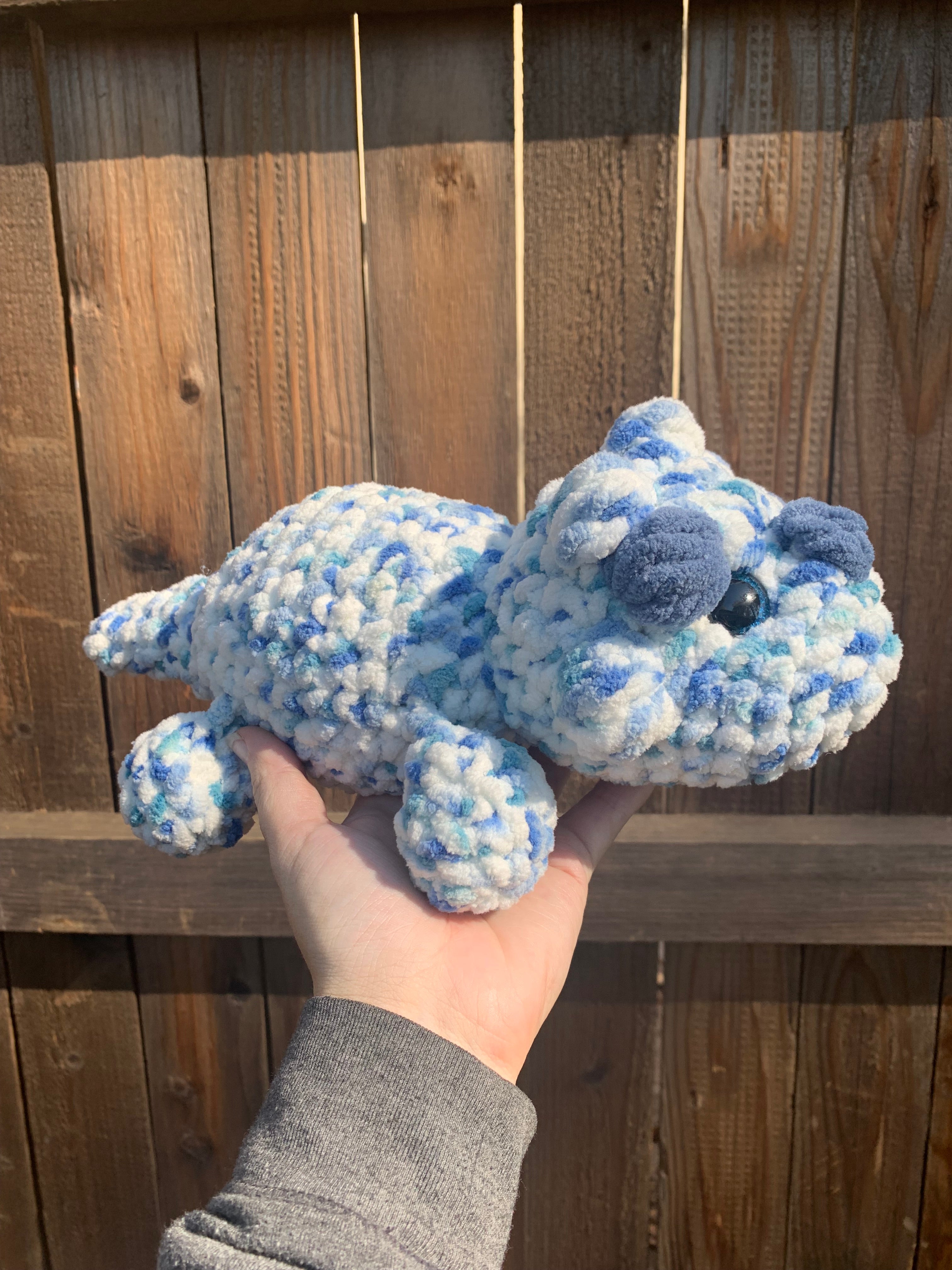 Blue/White Triceratops