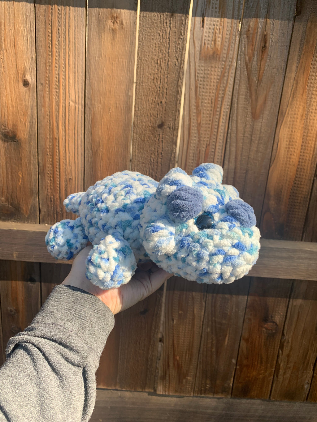 Blue/White Triceratops