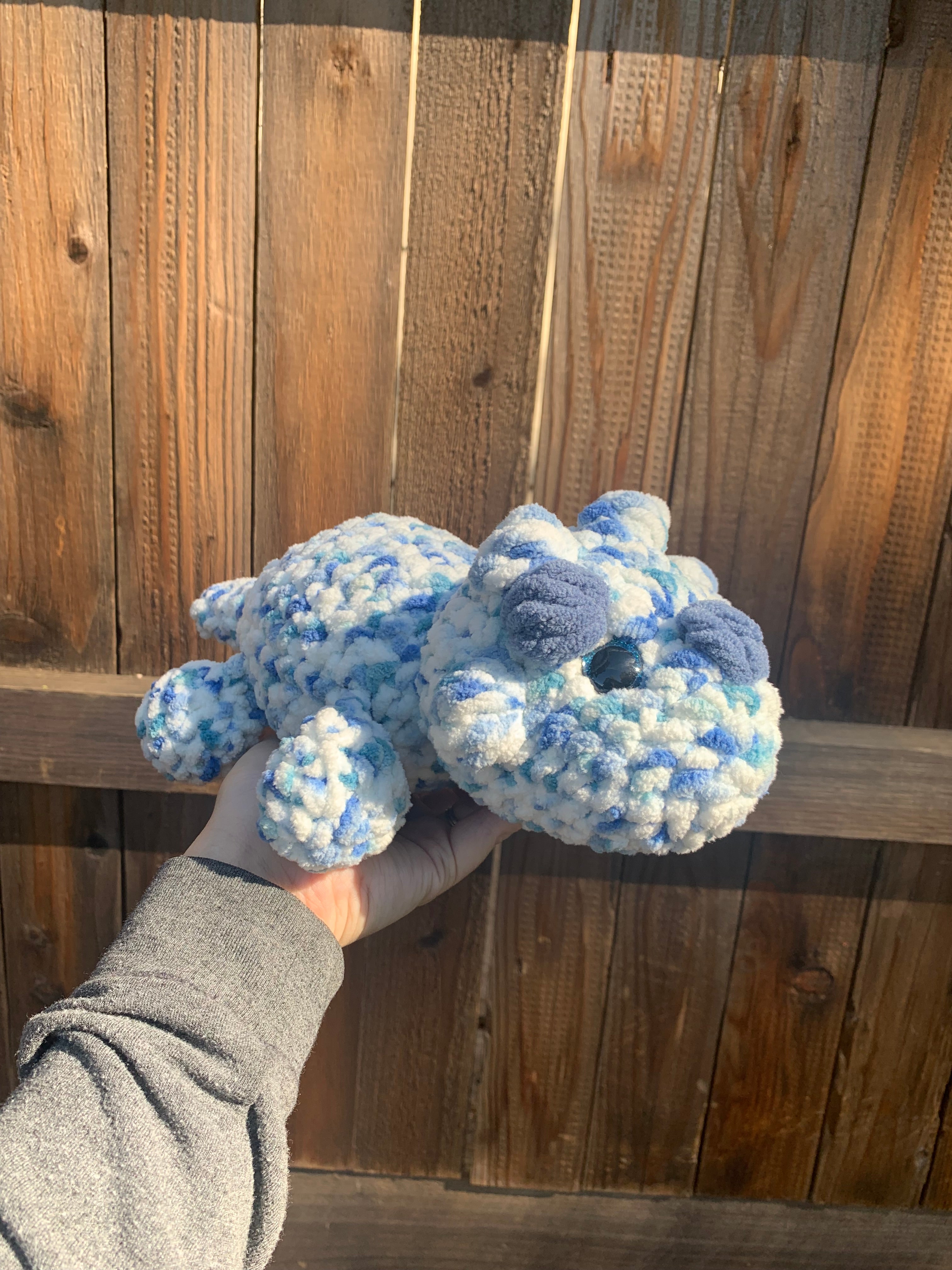 Blue/White Triceratops