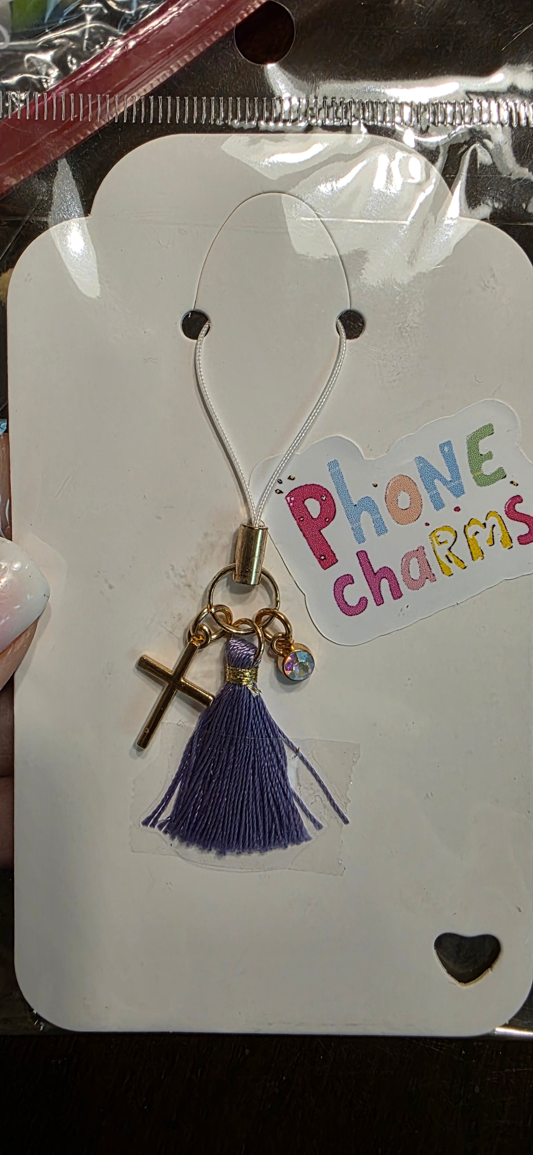 Lavendar w/Gold Cross Charm