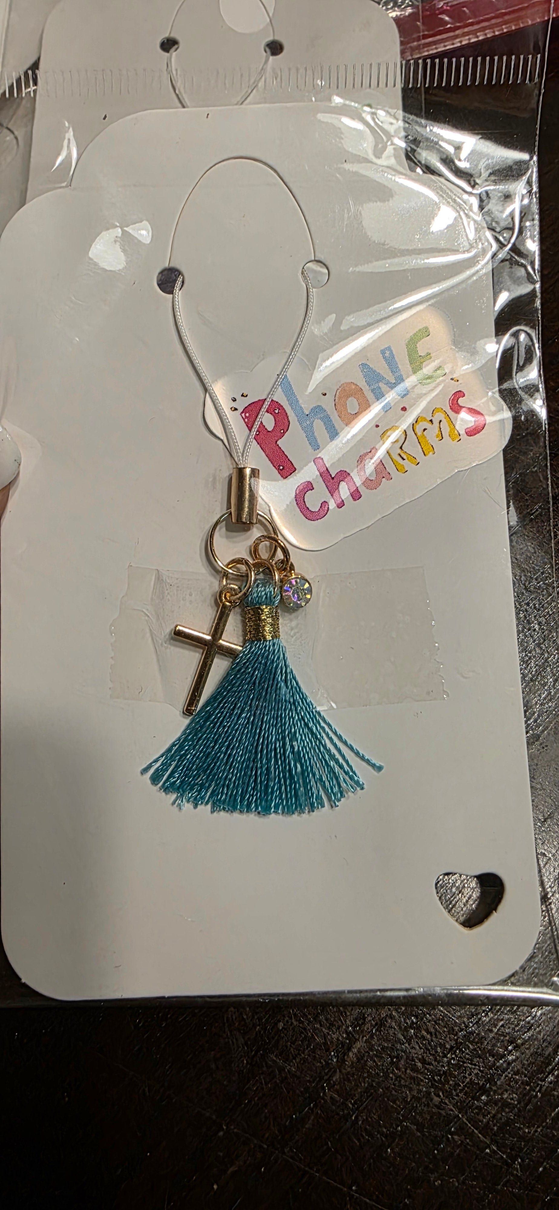 (Copy) Cyan w/Gold Cross Charm