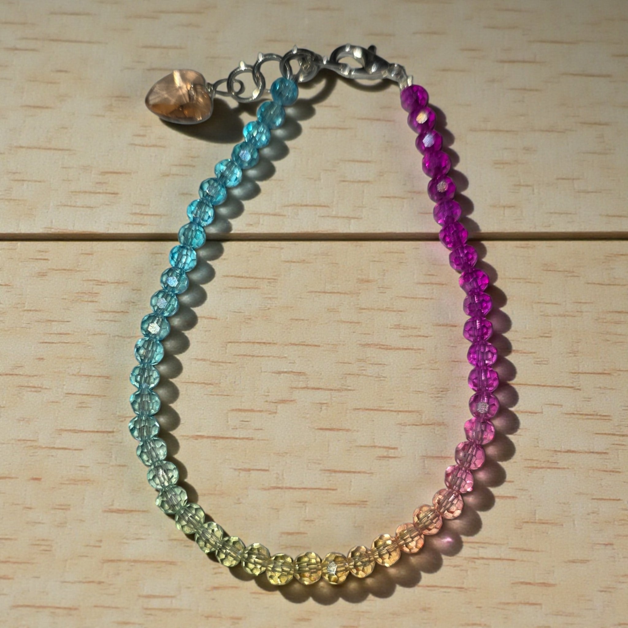 Multi Color Glass Bead Bracelet